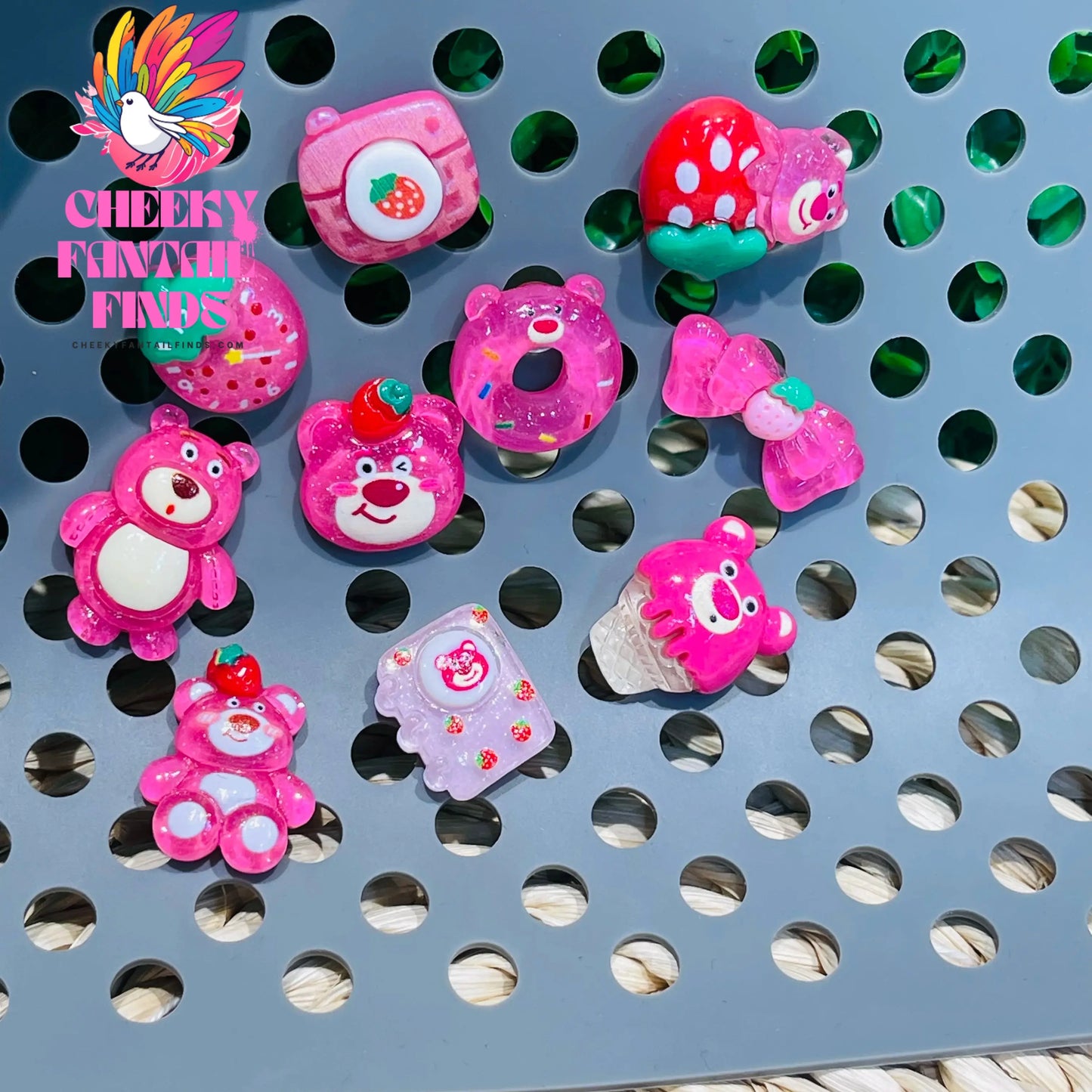 1-10Pcs Cartoon Toy Story Strawberry Donut Resin Shoe Charms Garden Shoes Button Decorations DIY Backpack Kid Gift Cheeky Fantail Finds
