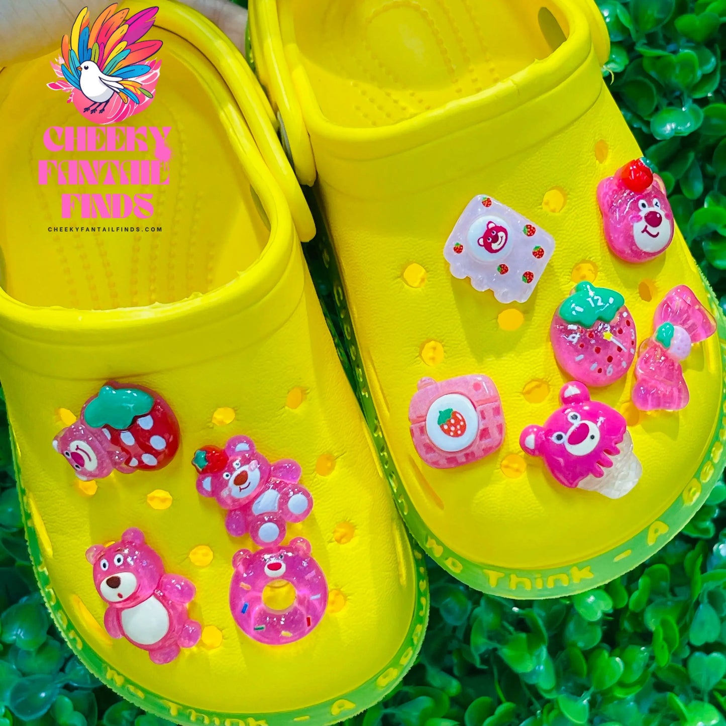 1-10Pcs Cartoon Toy Story Strawberry Donut Resin Shoe Charms Garden Shoes Button Decorations DIY Backpack Kid Gift Cheeky Fantail Finds