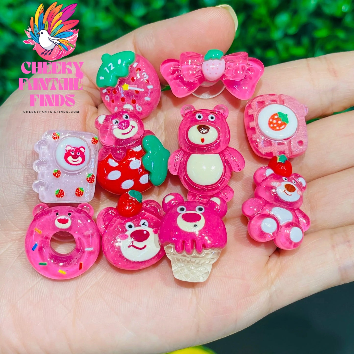1-10Pcs Cartoon Toy Story Strawberry Donut Resin Shoe Charms Garden Shoes Button Decorations DIY Backpack Kid Gift Cheeky Fantail Finds