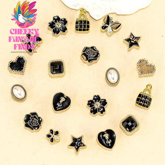 1-10pcs Acrylic Shoe Charms Y2K Shoe Decorations Pins for Sandal Vintage Accessories Pearls Clog Buckles for Women Girls Gifts - Cheeky Fantail Finds