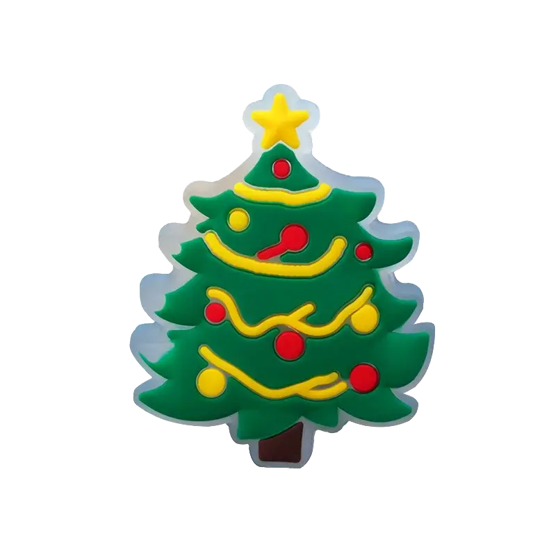 1/10pcs LED Pins for Kids Christmas Hat Tree Santa Lighted Charms Accessories Decorations Buckle Ornament Boy Girl Shoe Charm - Cheeky Fantail Finds