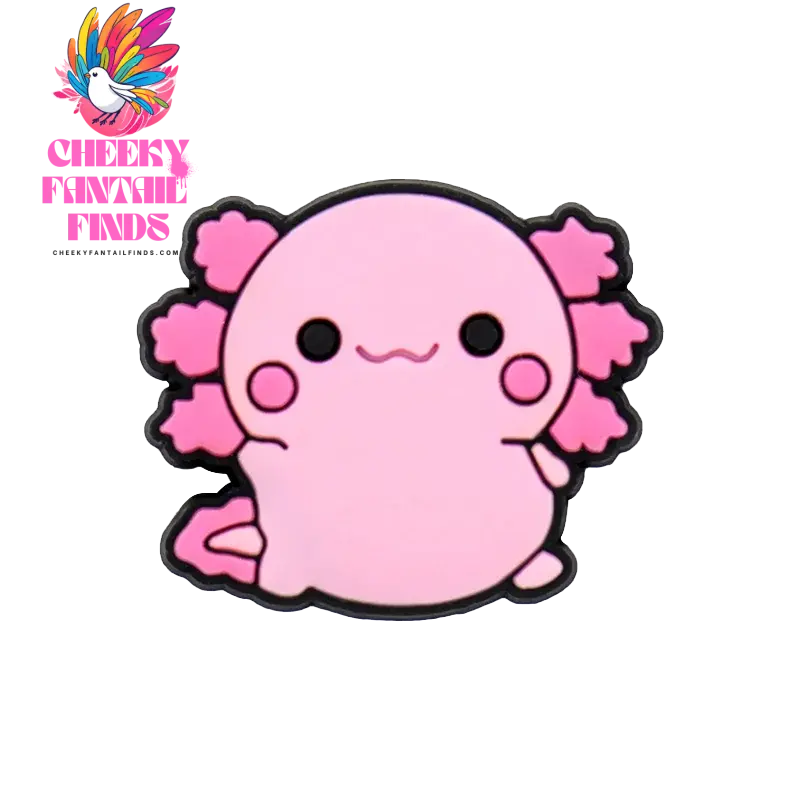 1/10pcs PVC Funny Salamander Shoe Charms Cartoon Pink Animal Shoe Decorations Pins for Women Girl Kids Sandal Accessories Gifts - Cheeky Fantail Finds