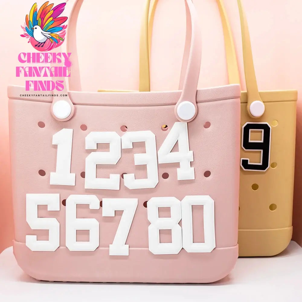 1-10pcs PVC Number DIY Bag Charms Decorative for with Hole Tote Bag Accessories Decorations Pins Buckles for Girl Women Hand Bag - Cheeky Fantail Finds