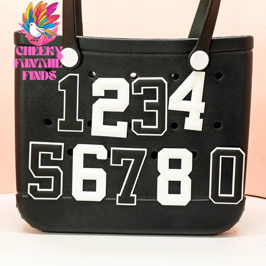 1-10pcs PVC Number DIY Bag Charms Decorative for with Hole Tote Bag Accessories Decorations Pins Buckles for Girl Women Hand Bag - Cheeky Fantail Finds