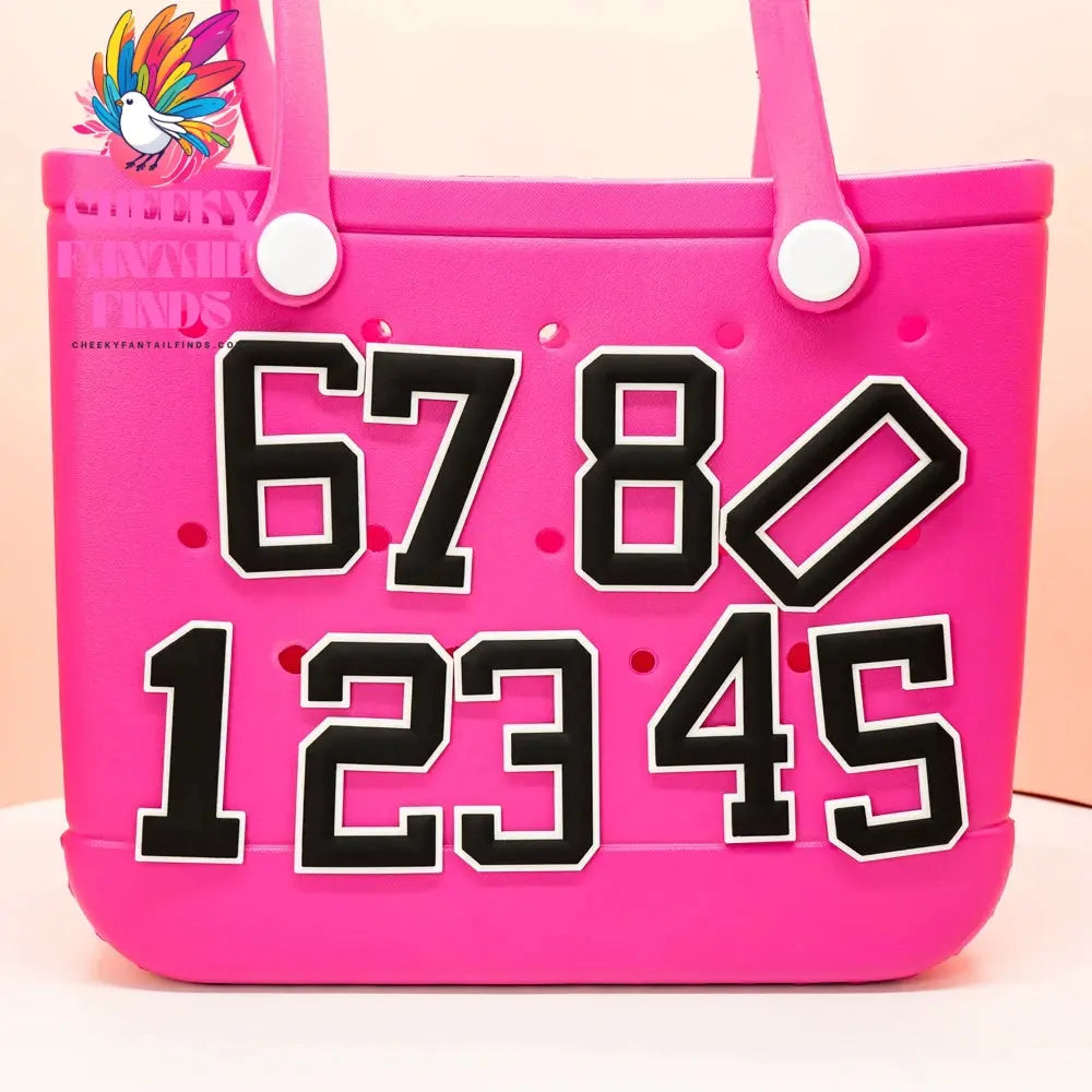 1-10pcs PVC Number DIY Bag Charms Decorative for with Hole Tote Bag Accessories Decorations Pins Buckles for Girl Women Hand Bag - Cheeky Fantail Finds