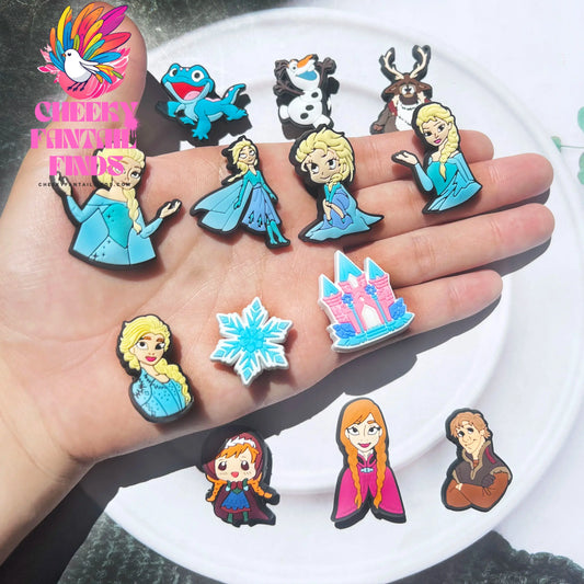 1-13Pcs Frozen Olaf Kids Shoes Buckle Charms Princess Elsa Clog Decorations Fit Holiday Gifts Cheeky Fantail Finds
