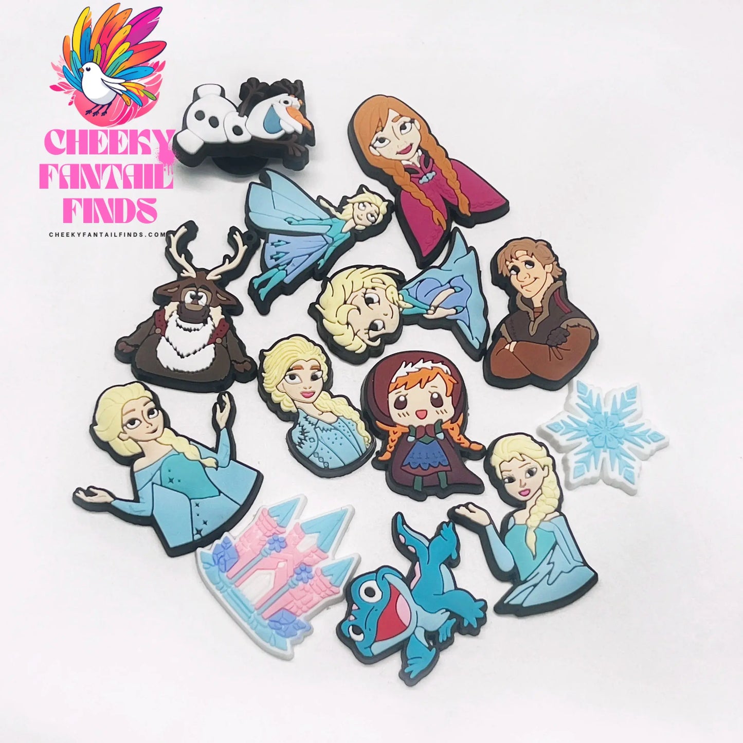 1-13Pcs Frozen Olaf Kids Shoes Buckle Charms Princess Elsa Clog Decorations Fit Holiday Gifts Cheeky Fantail Finds