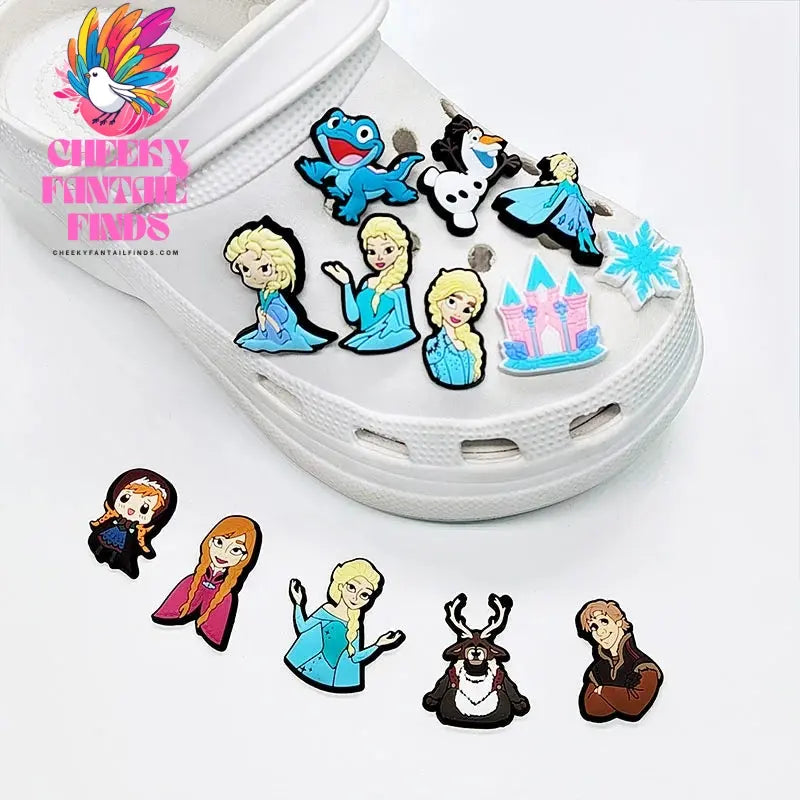1-13Pcs Frozen Olaf Kids Shoes Buckle Charms Princess Elsa Clog Decorations Fit Holiday Gifts Cheeky Fantail Finds