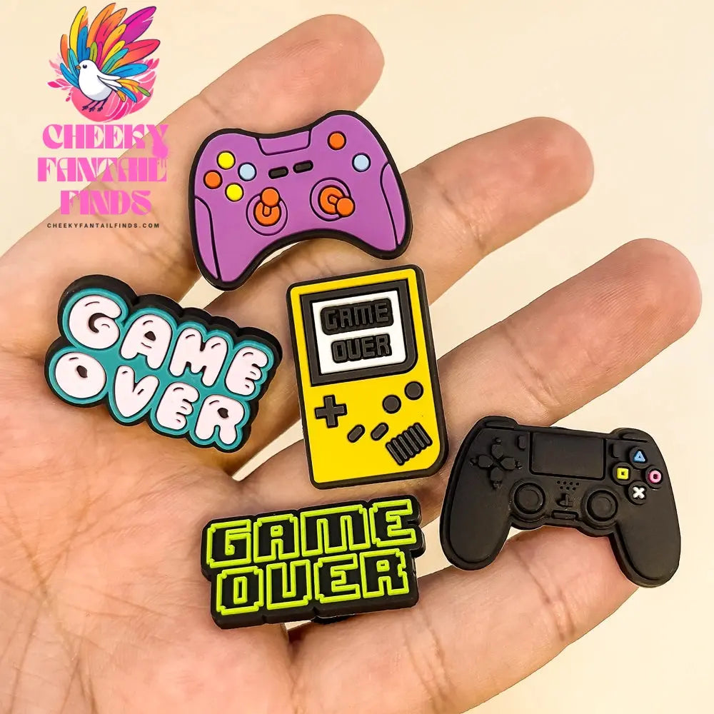 1-13pcs Shoe Charms Game Console Gamepad Shoe Decorations Pins for Men Boy Favor Gifts Clog Accessories Clog Buckle Fit Sandals - Cheeky Fantail Finds