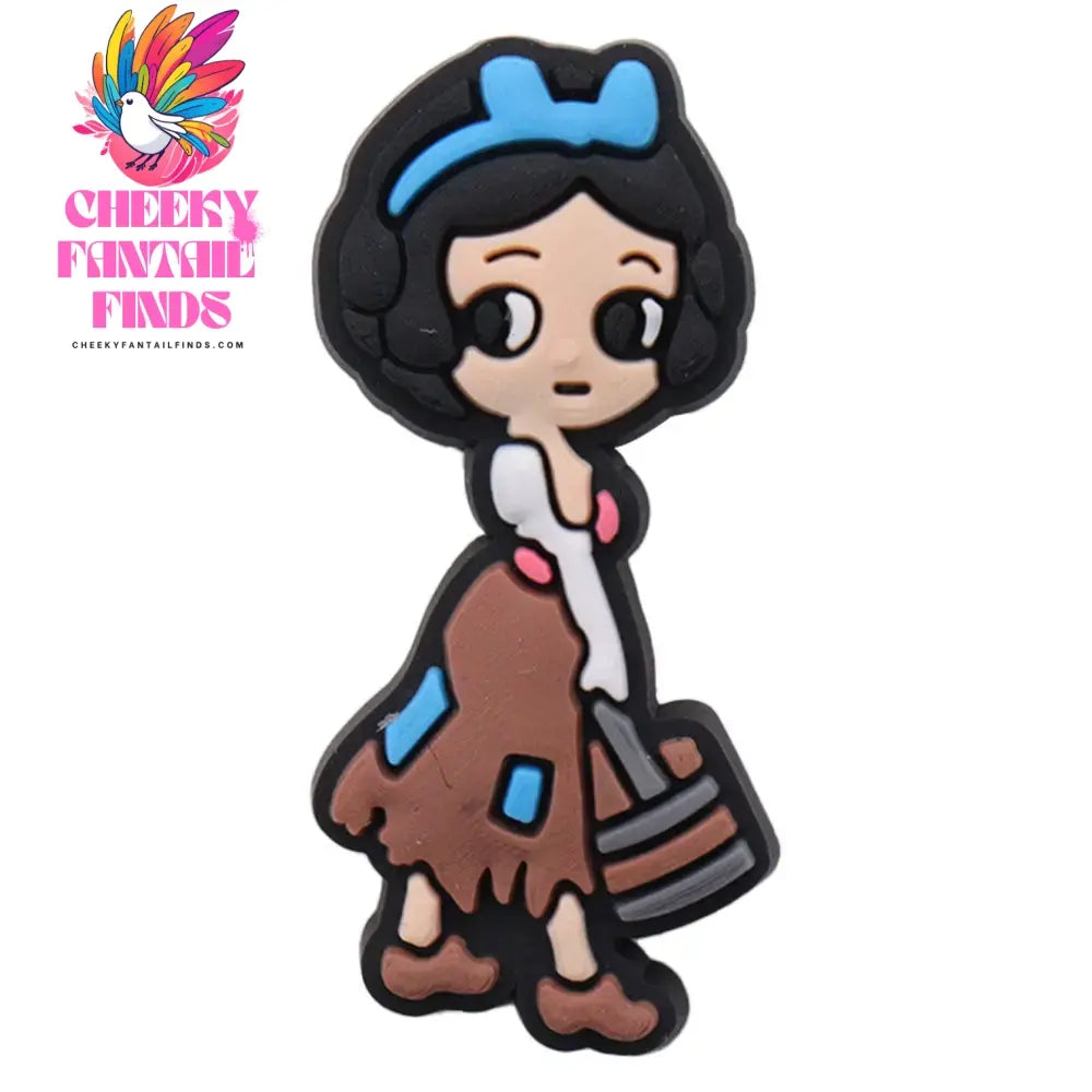 1-22Pcs Snow White Tinker Bell Shoe Charms Princess Button Decorations DIY Girls Favorite Birthday Gifts Cheeky Fantail Finds
