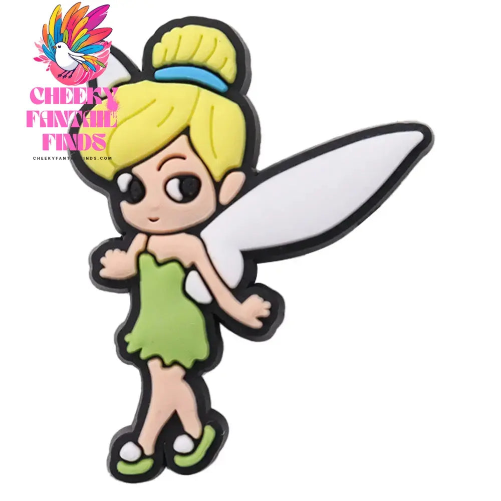 1-22Pcs Snow White Tinker Bell Shoe Charms Princess Button Decorations DIY Girls Favorite Birthday Gifts Cheeky Fantail Finds