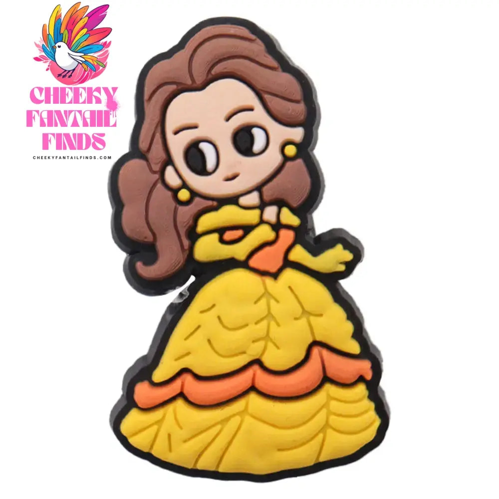 1-22Pcs Snow White Tinker Bell Shoe Charms Princess Button Decorations DIY Girls Favorite Birthday Gifts Cheeky Fantail Finds