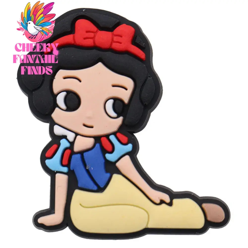 1-22Pcs Snow White Tinker Bell Shoe Charms Princess Button Decorations DIY Girls Favorite Birthday Gifts Cheeky Fantail Finds