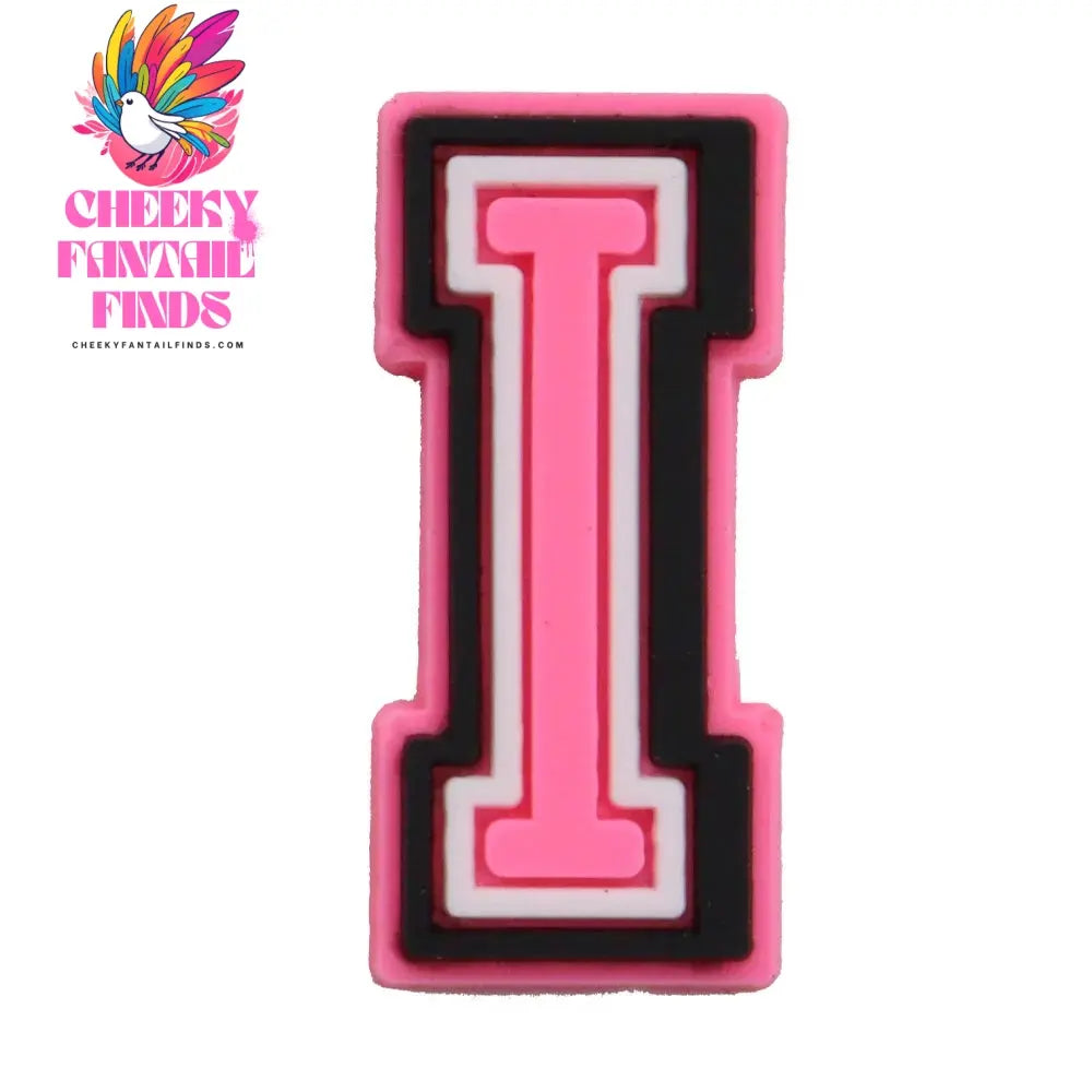 1-26Pcs PVC Pink English Letter Alphabet Sandals Shoe Charms Accessories Kids Designer Decoration DIY Backpack - Cheeky Fantail Finds