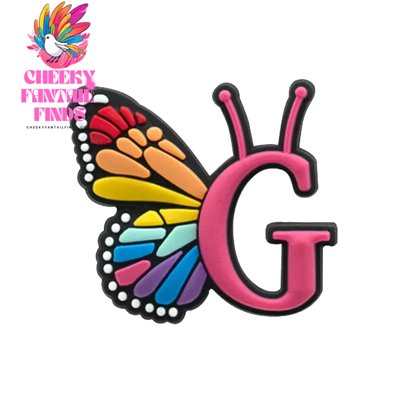 1/26pcs PVC Butterfly Letters Shoe Charms for DIY Sandals Alphabet Shoe Decorations Pins for Women Girl Sandals Accessories Gift - Cheeky Fantail Finds