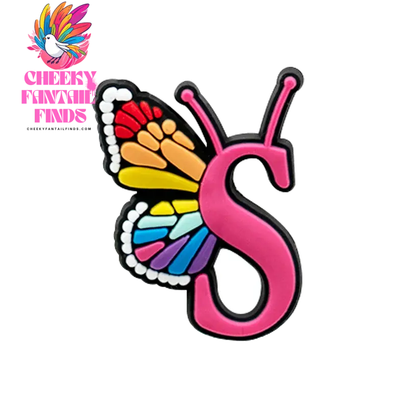 1/26pcs PVC Butterfly Letters Shoe Charms for DIY Sandals Alphabet Shoe Decorations Pins for Women Girl Sandals Accessories Gift - Cheeky Fantail Finds
