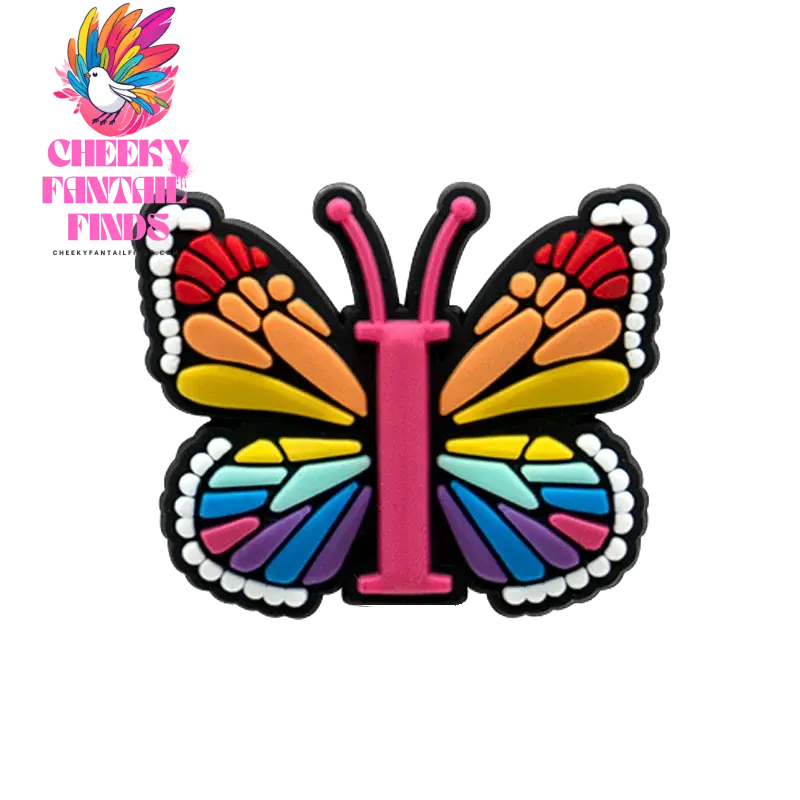 1/26pcs PVC Butterfly Letters Shoe Charms for DIY Sandals Alphabet Shoe Decorations Pins for Women Girl Sandals Accessories Gift - Cheeky Fantail Finds