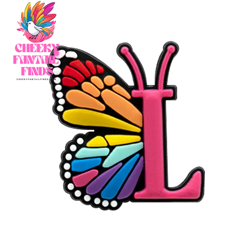 1/26pcs PVC Butterfly Letters Shoe Charms for DIY Sandals Alphabet Shoe Decorations Pins for Women Girl Sandals Accessories Gift - Cheeky Fantail Finds