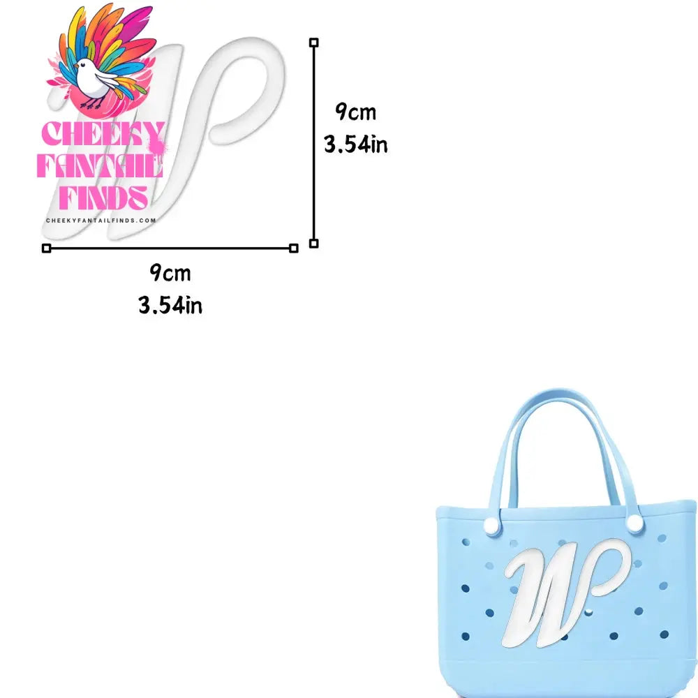 1/26pcs PVC Latin Letter Decorative for Rubber Tote Bag Accessories for Girl Women Beach Hand Bag DIY Charms Decorations Buckles - Cheeky Fantail Finds