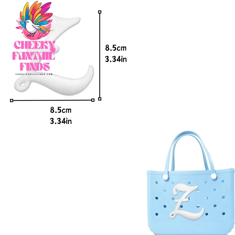 1/26pcs PVC Latin Letter Decorative for Rubber Tote Bag Accessories for Girl Women Beach Hand Bag DIY Charms Decorations Buckles - Cheeky Fantail Finds