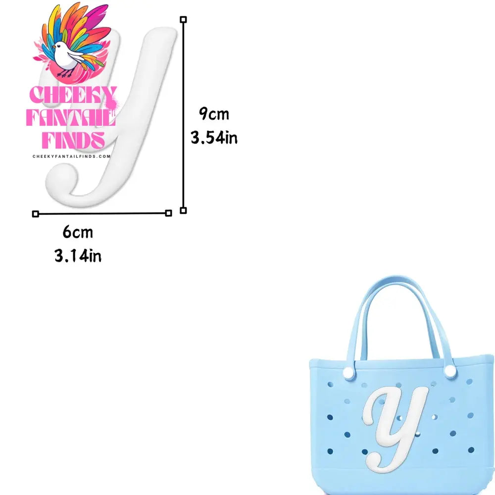 1/26pcs PVC Latin Letter Decorative for Rubber Tote Bag Accessories for Girl Women Beach Hand Bag DIY Charms Decorations Buckles - Cheeky Fantail Finds