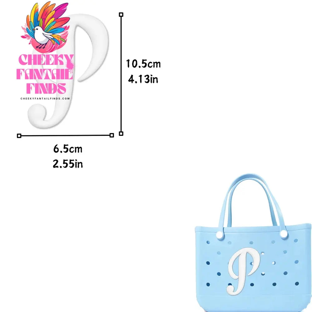 1/26pcs PVC Latin Letter Decorative for Rubber Tote Bag Accessories for Girl Women Beach Hand Bag DIY Charms Decorations Buckles - Cheeky Fantail Finds