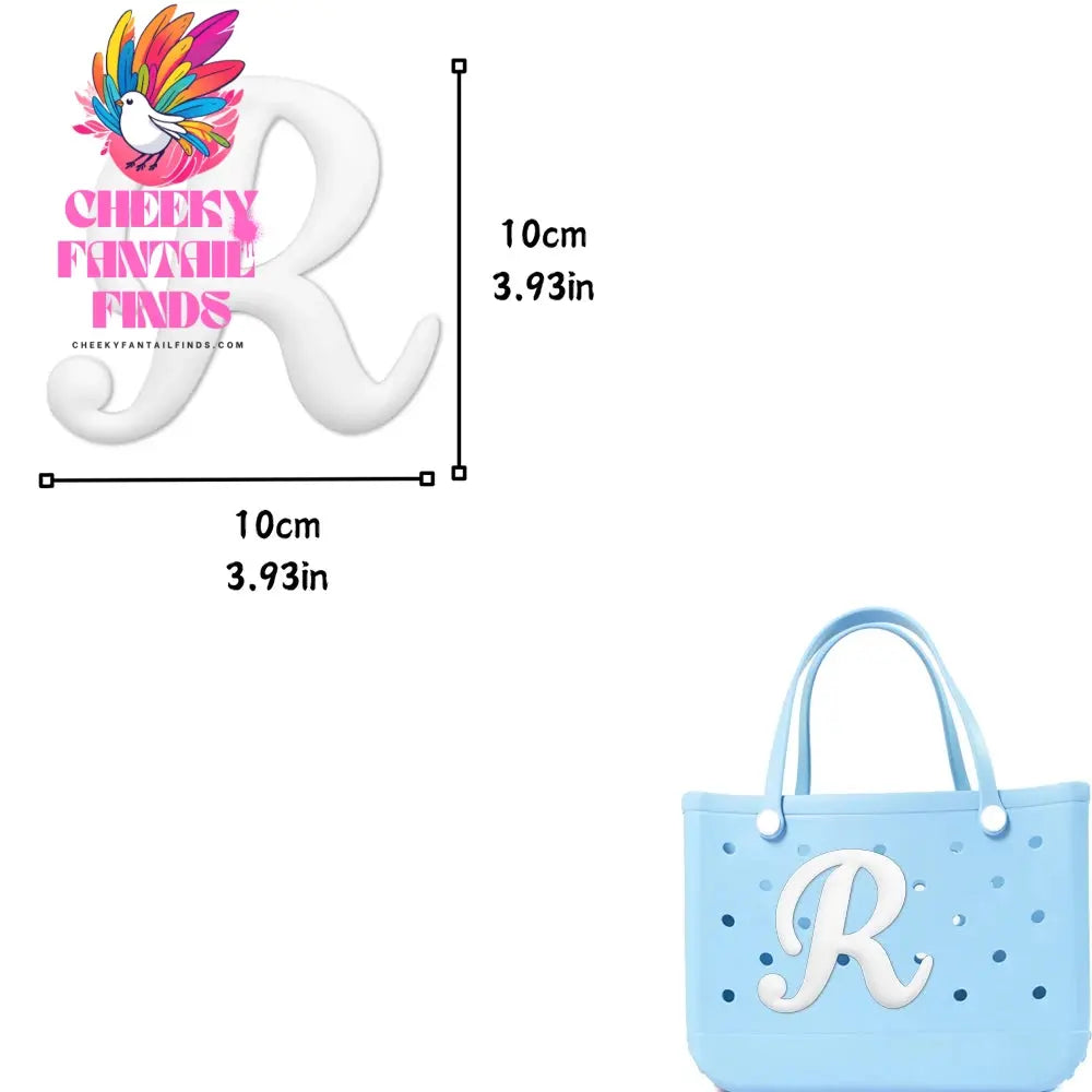 1/26pcs PVC Latin Letter Decorative for Rubber Tote Bag Accessories for Girl Women Beach Hand Bag DIY Charms Decorations Buckles - Cheeky Fantail Finds