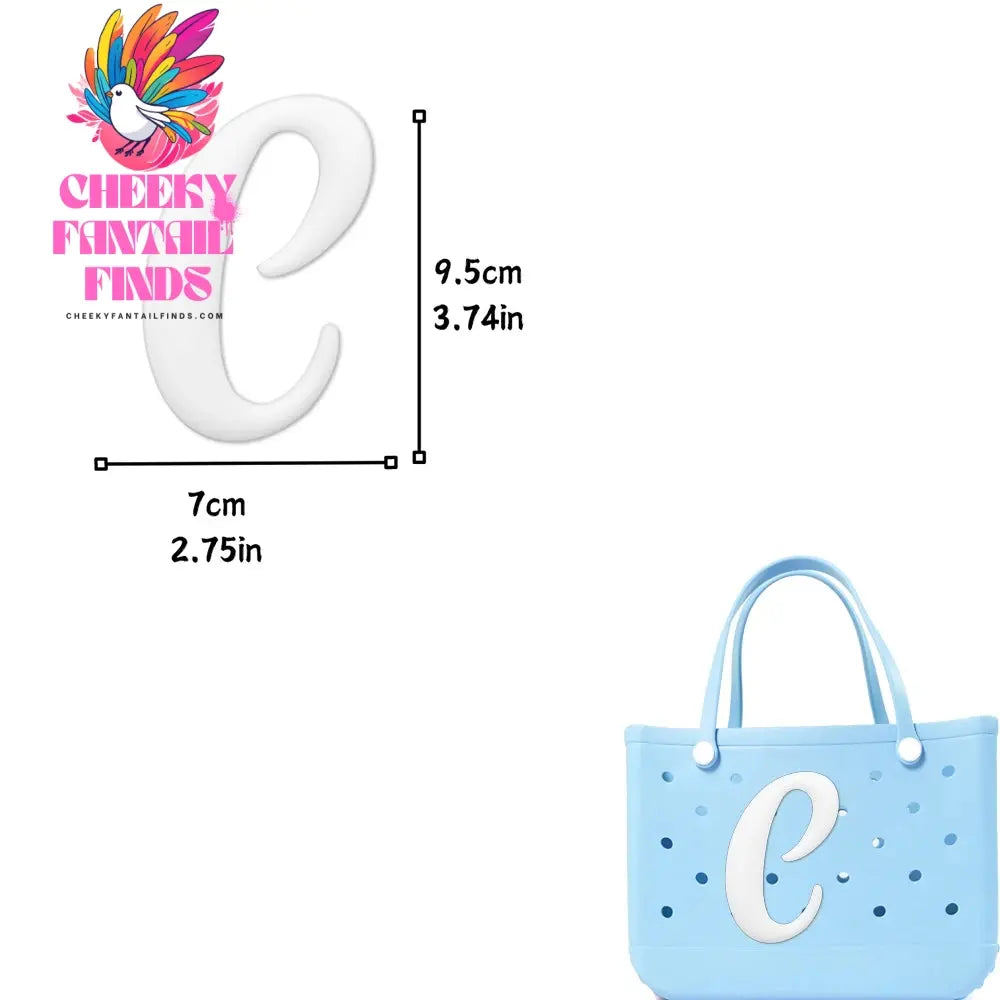1/26pcs PVC Latin Letter Decorative for Rubber Tote Bag Accessories for Girl Women Beach Hand Bag DIY Charms Decorations Buckles - Cheeky Fantail Finds