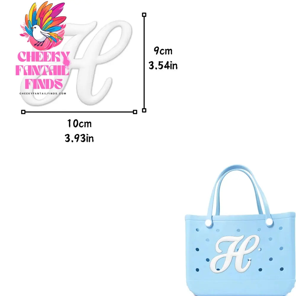 1/26pcs PVC Latin Letter Decorative for Rubber Tote Bag Accessories for Girl Women Beach Hand Bag DIY Charms Decorations Buckles - Cheeky Fantail Finds