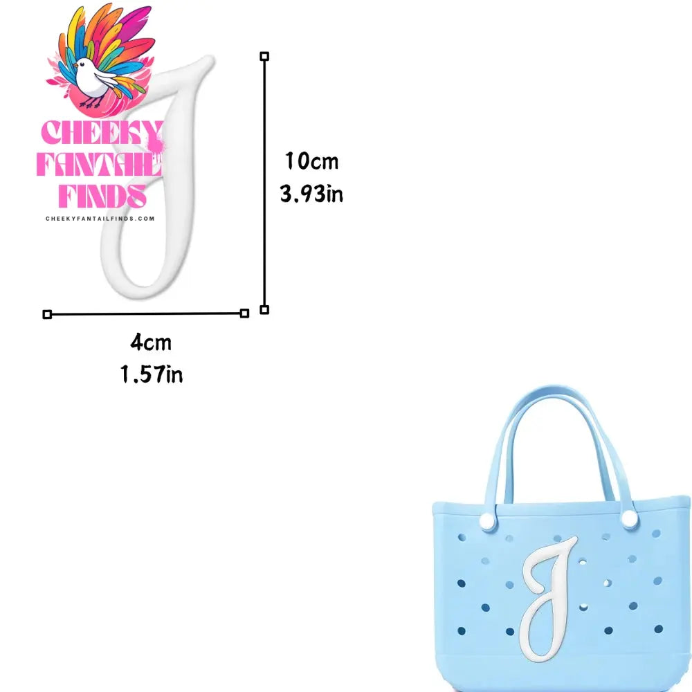 1/26pcs PVC Latin Letter Decorative for Rubber Tote Bag Accessories for Girl Women Beach Hand Bag DIY Charms Decorations Buckles - Cheeky Fantail Finds