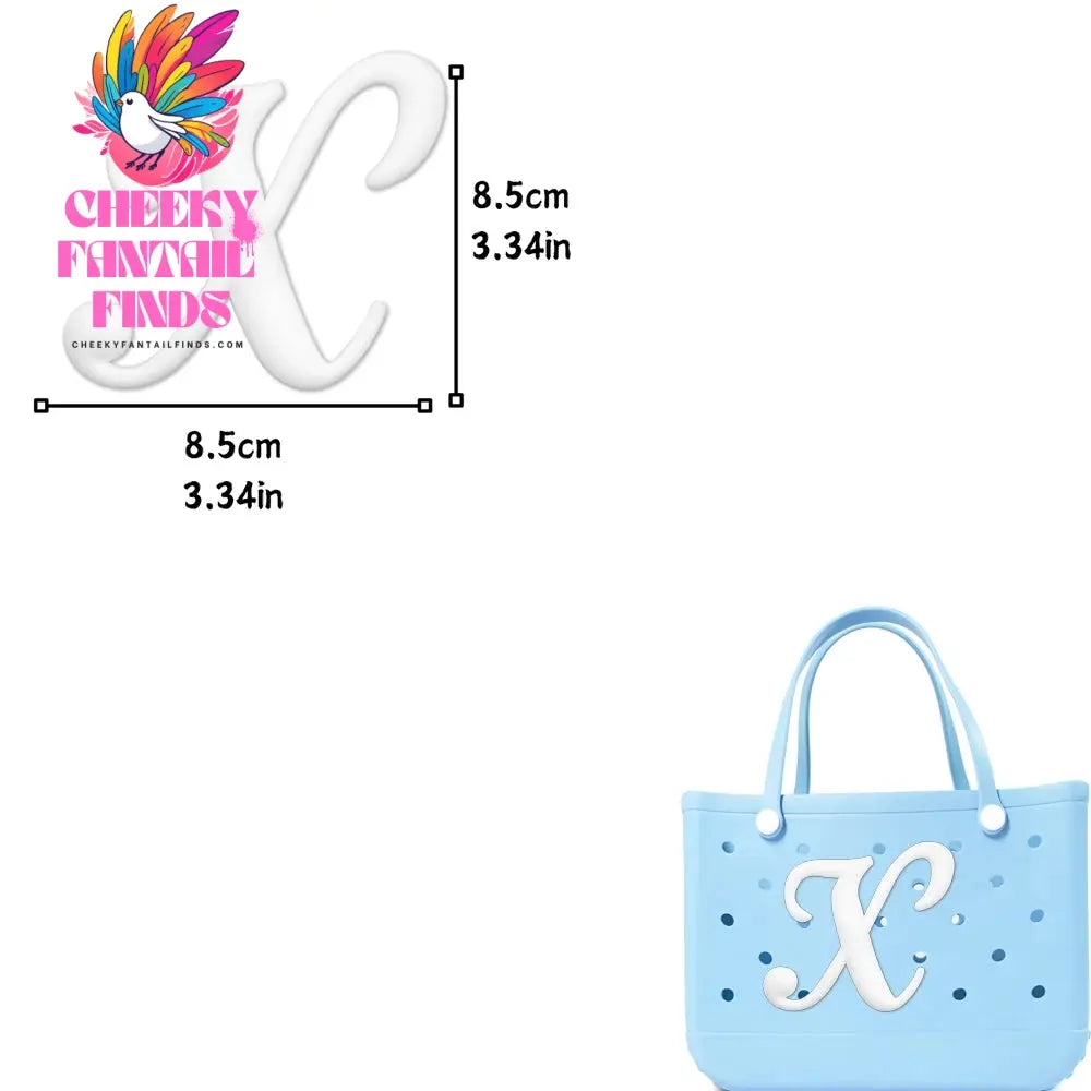 1/26pcs PVC Latin Letter Decorative for Rubber Tote Bag Accessories for Girl Women Beach Hand Bag DIY Charms Decorations Buckles - Cheeky Fantail Finds