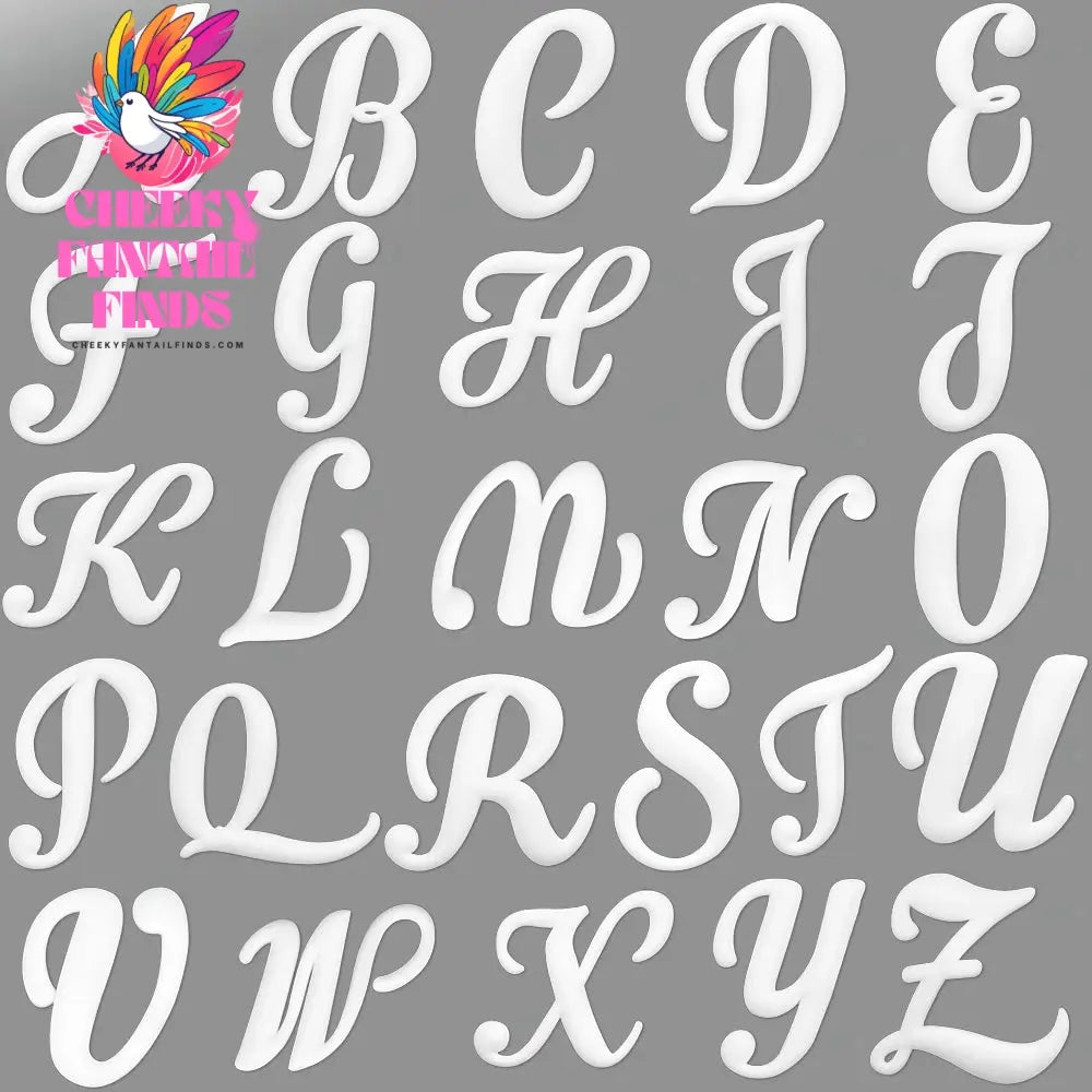 1/26pcs PVC Latin Letter Decorative for Rubber Tote Bag Accessories for Girl Women Beach Hand Bag DIY Charms Decorations Buckles - Cheeky Fantail Finds