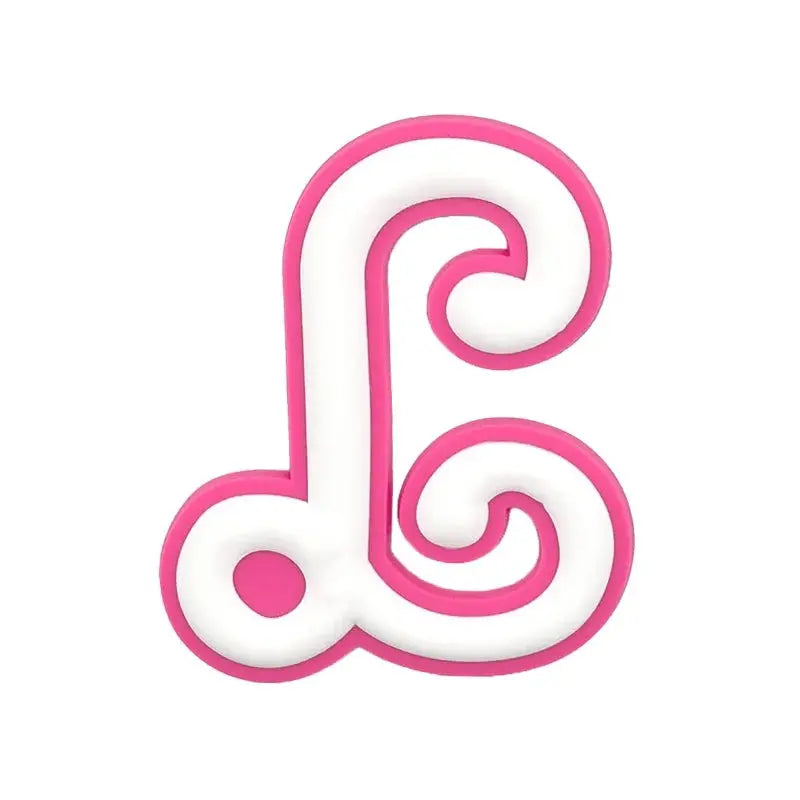 1/26pcs PVC Pink Letter Bag Charms Decorative for DIY Bag Accessories Decorations Buckles for Girl Women Beach Hand Bag Charms - Cheeky Fantail Finds