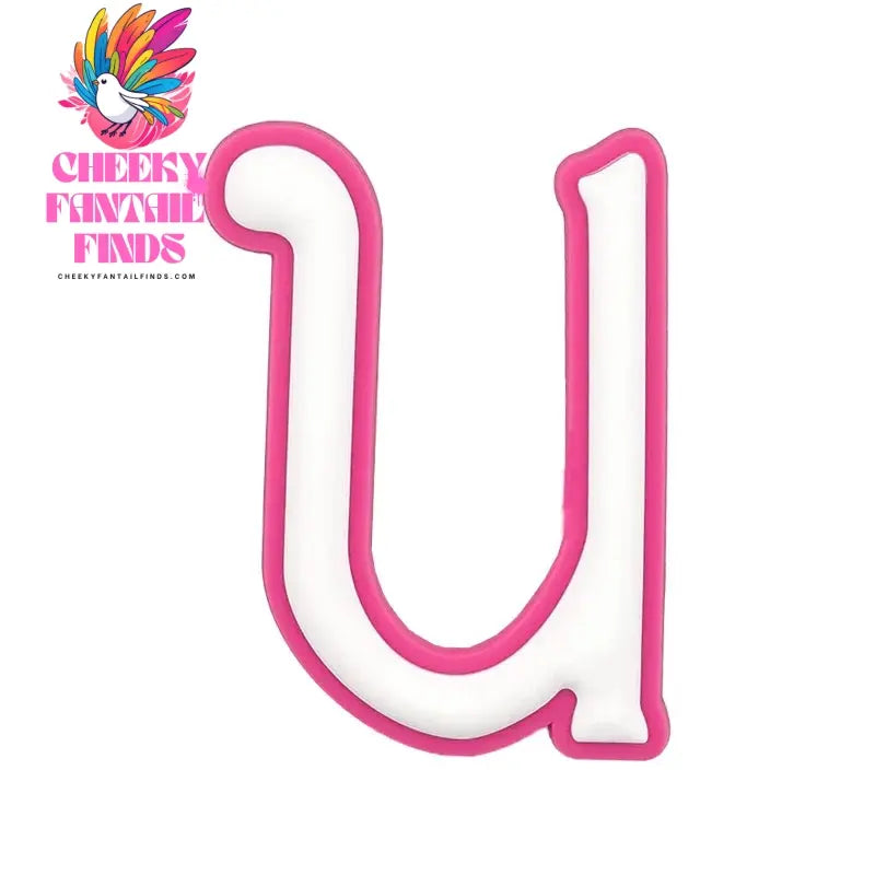 1/26pcs PVC Pink Letter Bag Charms Decorative for DIY Bag Accessories Decorations Buckles for Girl Women Beach Hand Bag Charms - Cheeky Fantail Finds