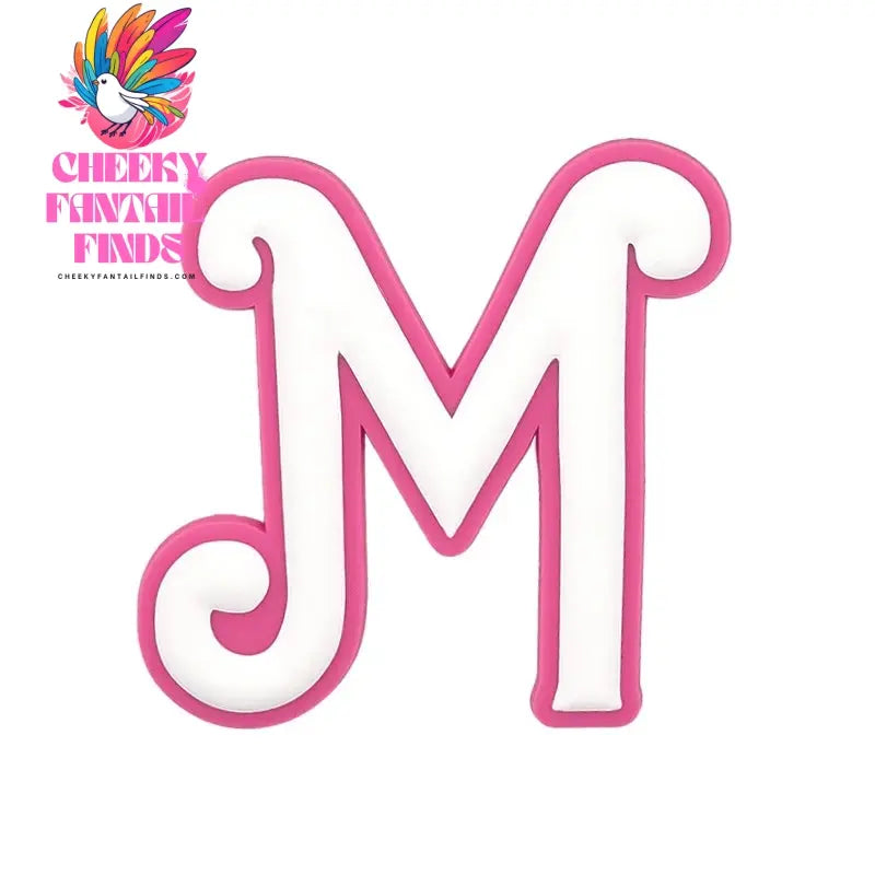 1/26pcs PVC Pink Letter Bag Charms Decorative for DIY Bag Accessories Decorations Buckles for Girl Women Beach Hand Bag Charms - Cheeky Fantail Finds