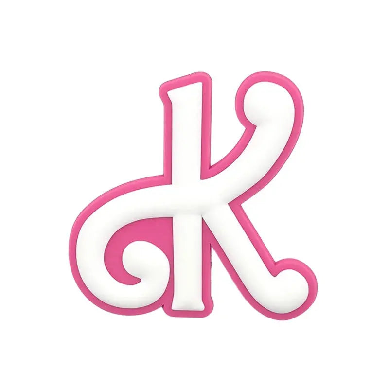 1/26pcs PVC Pink Letter Bag Charms Decorative for DIY Bag Accessories Decorations Buckles for Girl Women Beach Hand Bag Charms - Cheeky Fantail Finds