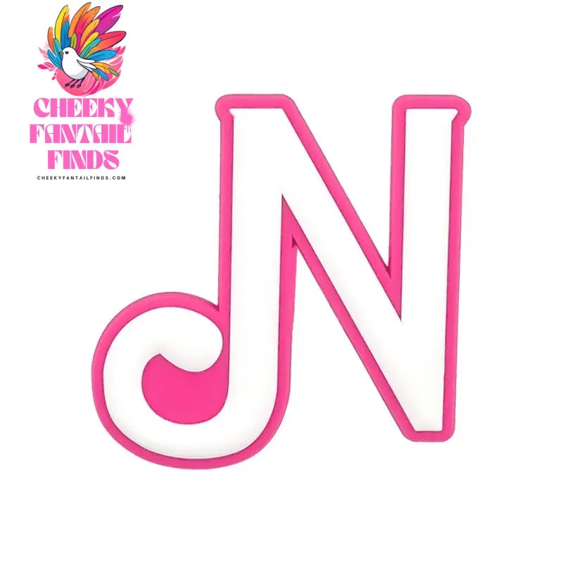 1/26pcs PVC Pink Letter Bag Charms Decorative for DIY Bag Accessories Decorations Buckles for Girl Women Beach Hand Bag Charms - Cheeky Fantail Finds