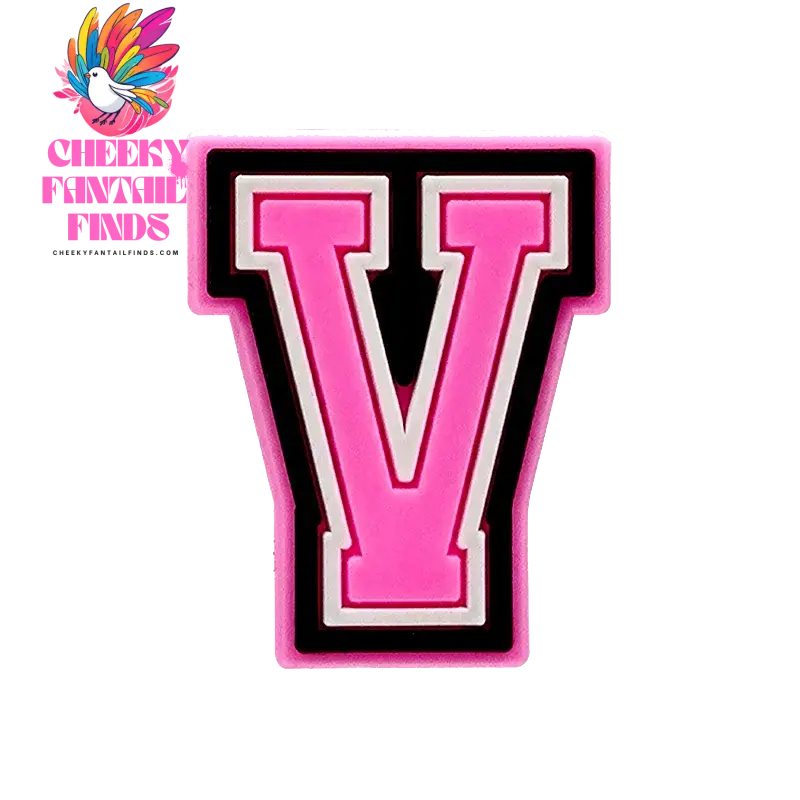 1/26pcs PVC Pink Letters Shoe Charms Alphabet for DIY Shoe Decorations Pins for Women Girl Sandal Accessories Ornaments Buckles - Cheeky Fantail Finds