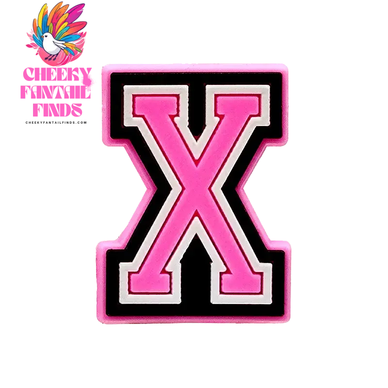 1/26pcs PVC Pink Letters Shoe Charms Alphabet for DIY Shoe Decorations Pins for Women Girl Sandal Accessories Ornaments Buckles - Cheeky Fantail Finds