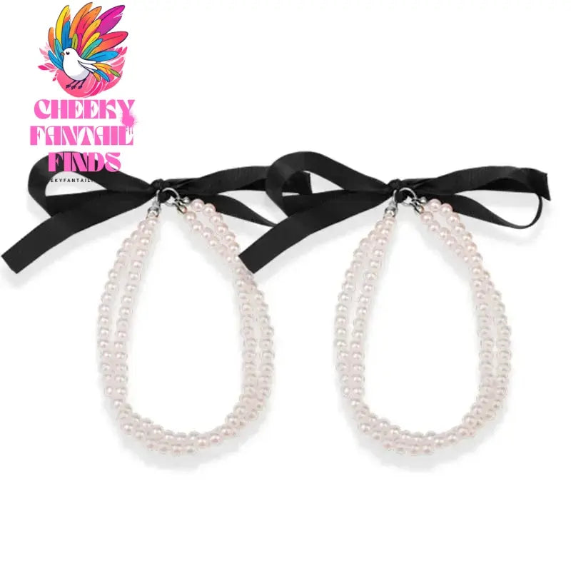 1-2Pair Pearl Chain Anklets Anti-skid High-heeled Shoes Straps Adjustable Ankle Holding Ankle Chain Party Jewelry Heels Band Cheeky Fantail Finds