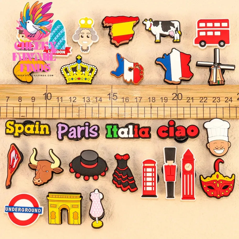 1-30pcs Cartoon European style Shoe Charms Prom Dress Crown Sandals Accessories Shoe Decorations Pins for Kid Men Women Ornament - Cheeky Fantail Finds