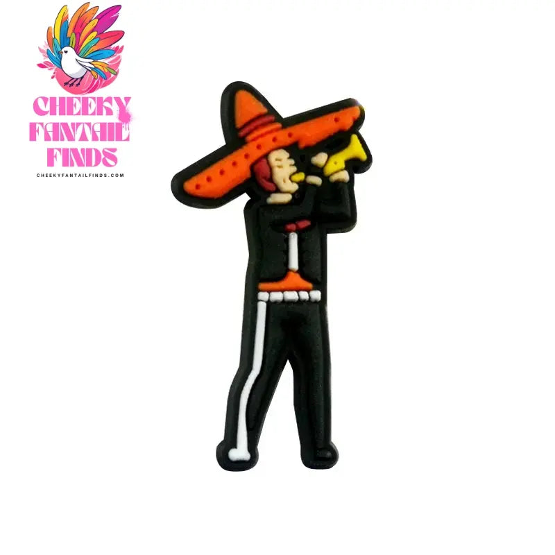 1/30pcs Mexican Musical Instruments PVC Shoe Charms Singer star Shoe Clips Decorations Electric Guitar Pins clog jeans for Kids Cheeky Fantail Finds