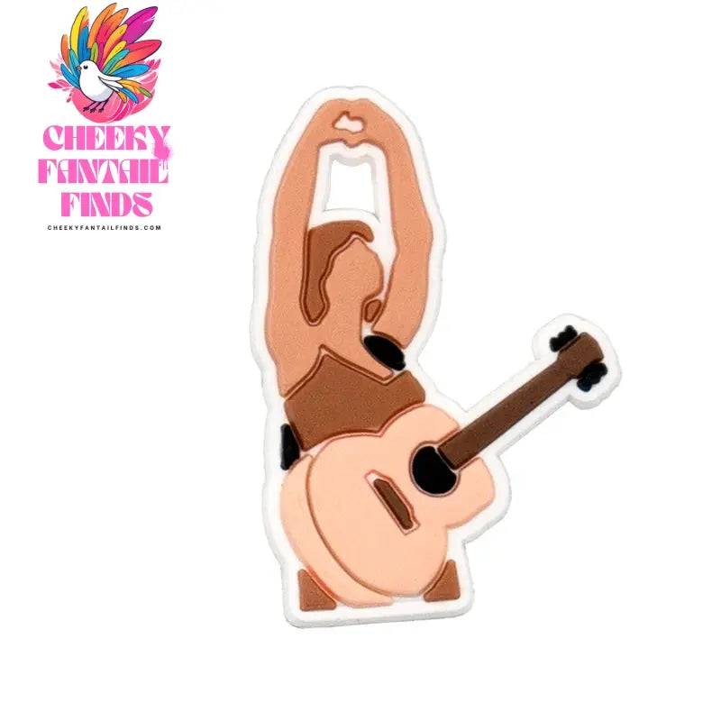 1/30pcs Mexican Musical Instruments PVC Shoe Charms Singer star Shoe Clips Decorations Electric Guitar Pins clog jeans for Kids Cheeky Fantail Finds