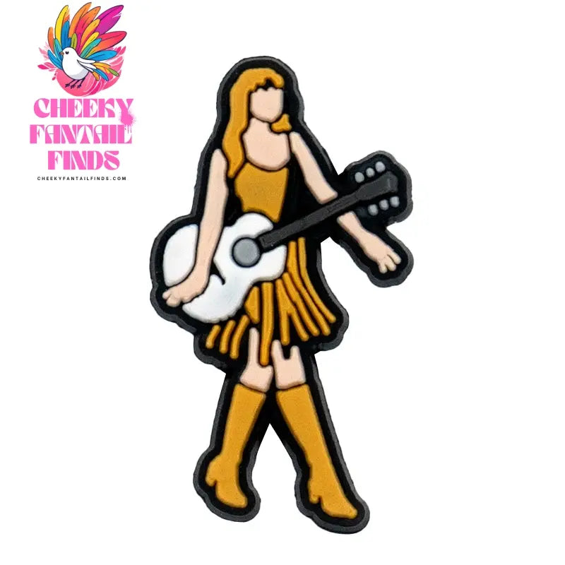 1/30pcs Mexican Musical Instruments PVC Shoe Charms Singer star Shoe Clips Decorations Electric Guitar Pins clog jeans for Kids Cheeky Fantail Finds