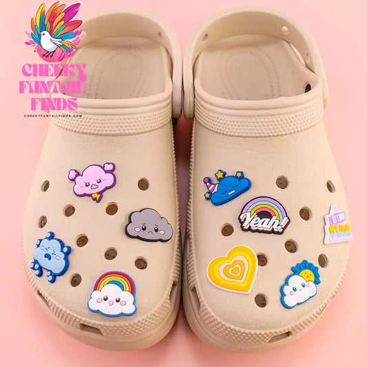 1/8/26pcs Camping Shoe Charms Casual Travel Shoe Decorations Pins for Women Men Travelers Gifts Sandal Accessories Clog Buckles - Cheeky Fantail Finds