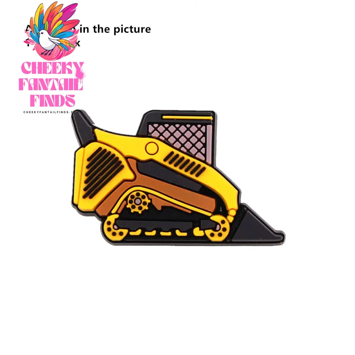 1 Pcs Cartoon Cars PVC Shoe Charms Truck Buses Motorcycle Bike Shapes Shoe Accessories Clog Pin Unisex Shoe Buckle Decorations - Cheeky Fantail Finds