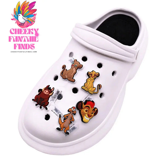 1 Pcs Cartoon Movie Lion King PVC Shoe Charms Simba Nala Pumbaa Timon Cheeky Fantail Finds