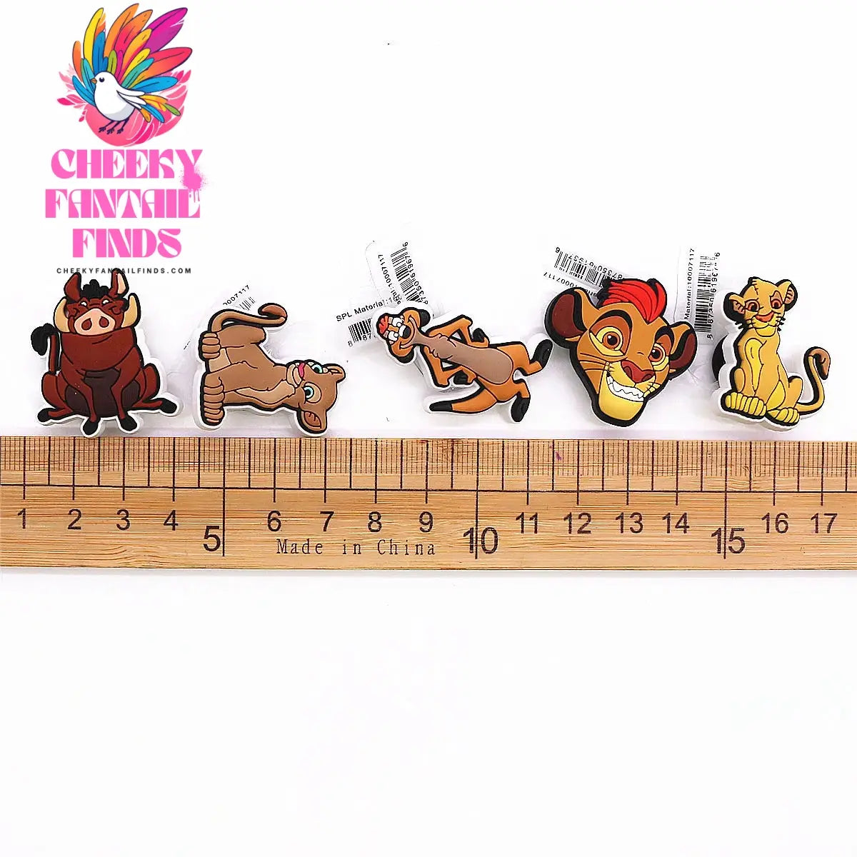 1 Pcs Cartoon Movie Lion King PVC Shoe Charms Simba Nala Pumbaa Timon Cheeky Fantail Finds