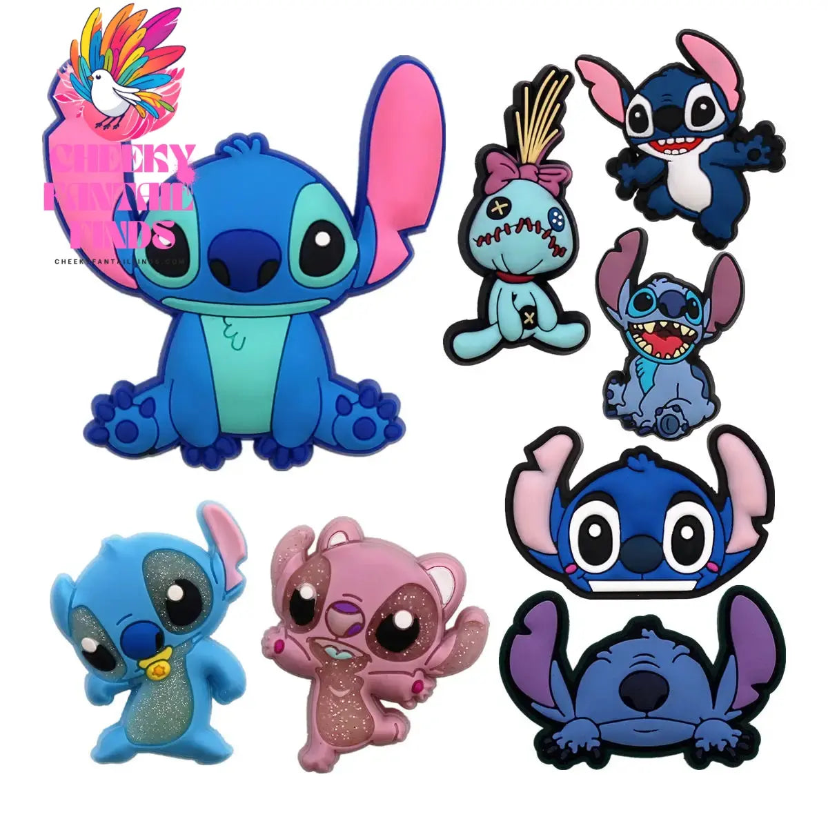1 Pcs Original Cartoon Movie Lilo Stitch Shoe Charms Boojiboo Cheeky Fantail Finds