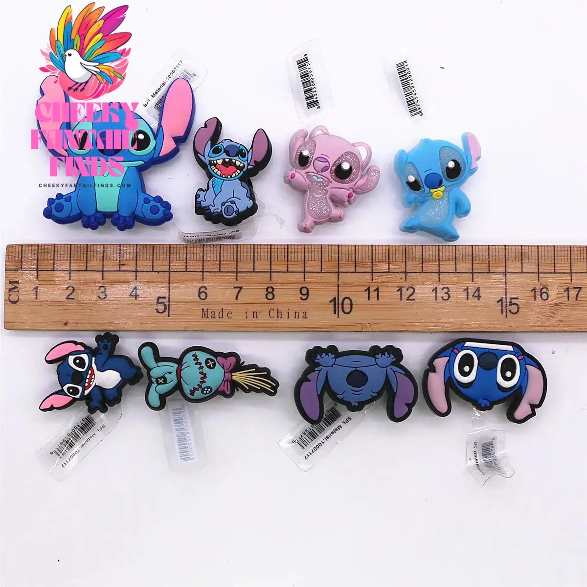 1 Pcs Original Cartoon Movie Lilo Stitch Shoe Charms Boojiboo Cheeky Fantail Finds